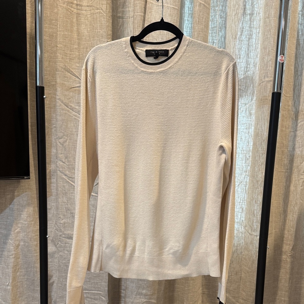 Rag and Bone Off White Long Sleeve Sweater